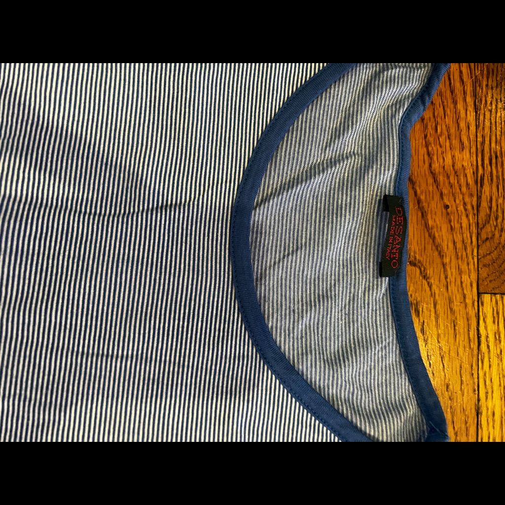 Blue And White Pinstripe Top